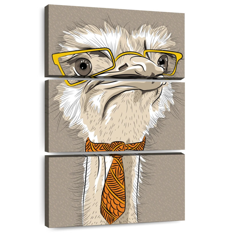 Brampt Nerdy Ostrich, 50" H x 32" W