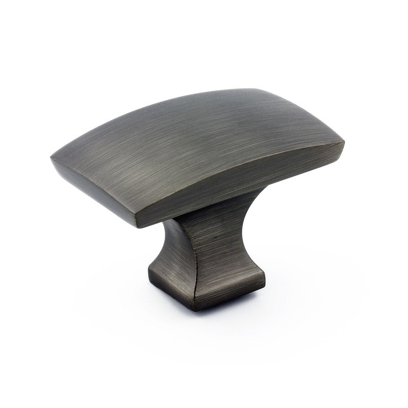 Expression Rectangle Knob, Antique Nickel