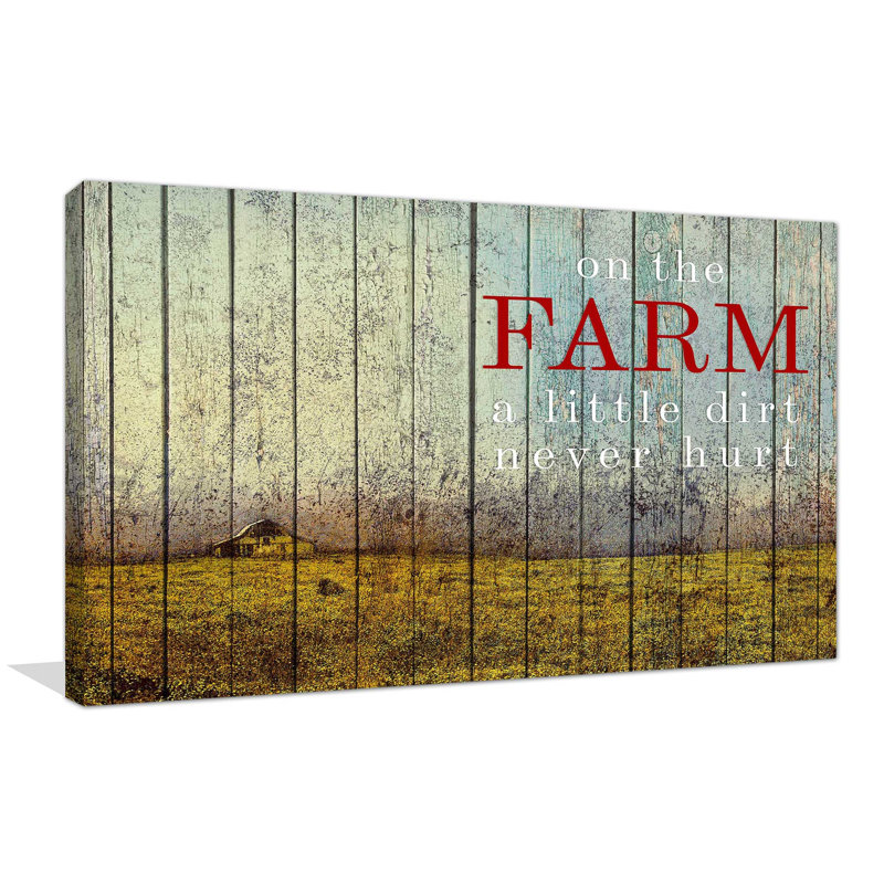 «On The Farm II», impression, H 24 po x l 40 po x P 1,5 po, Toile tendue