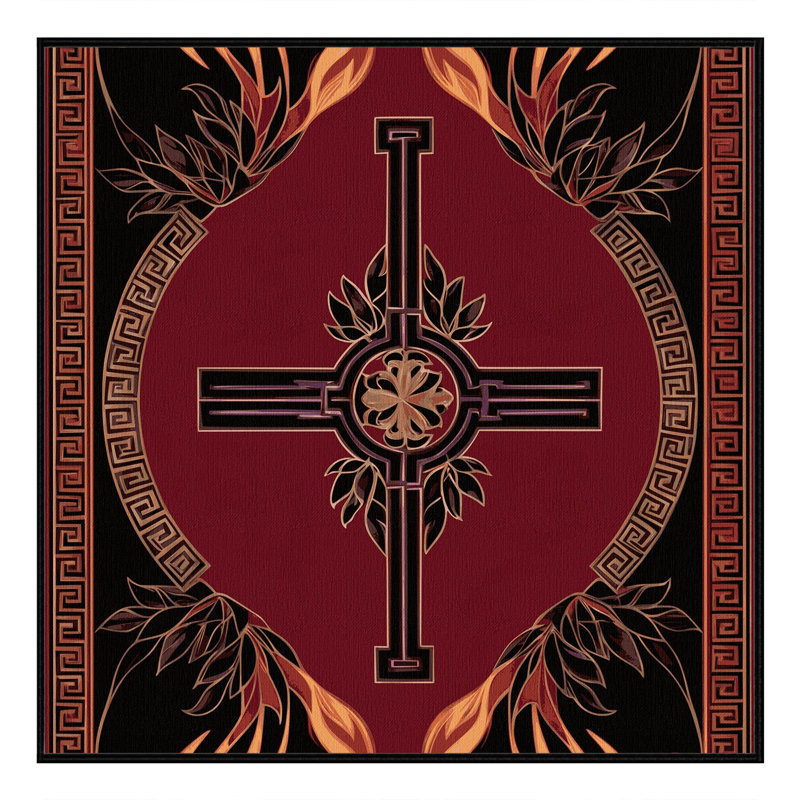 Tapis art déco, Carré 4 pi