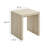 Mirella Faux Travertine Side Table In Travertine