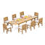 8 Seats 9 Pcs Grade-A Teak Wood Dining Set: 118" Double Extension Oval Table And 8 Devon Arm Chairs #11DV2608-949375928-949375931