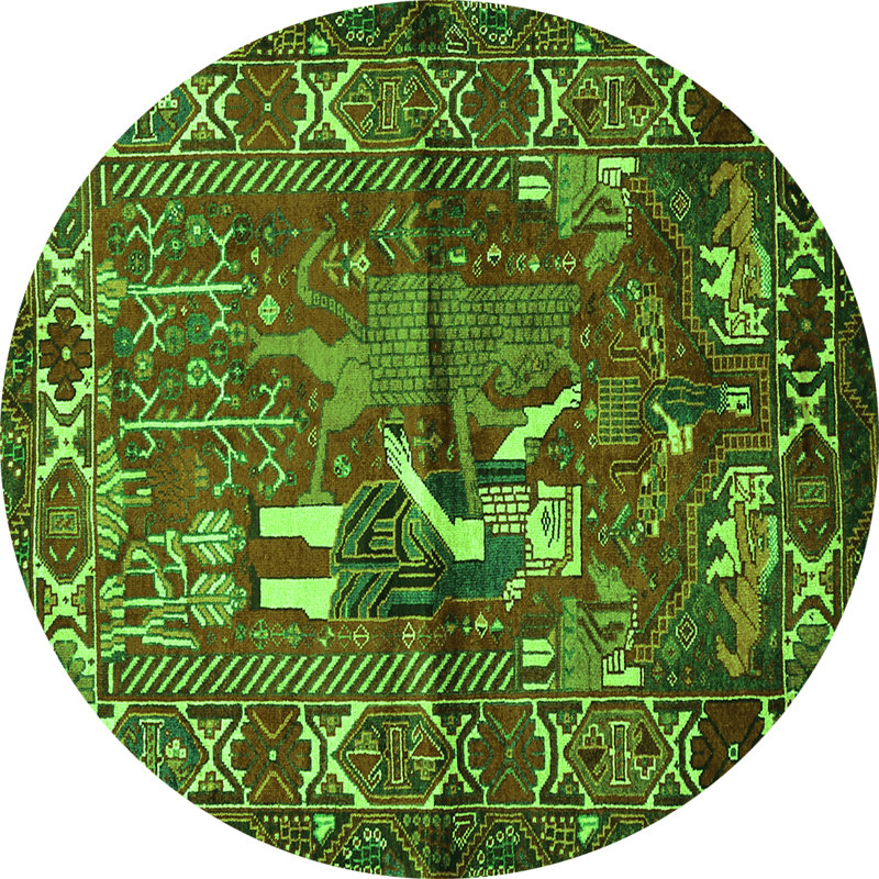 Performance Toile Indoor Rug, Round 3'