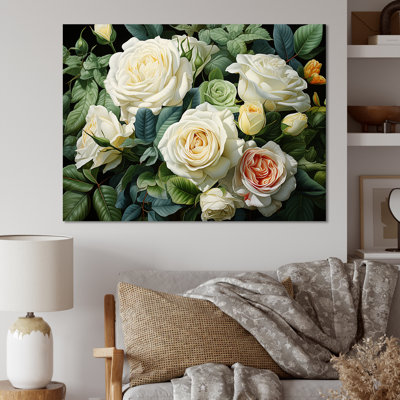 Méticuleusement rendu roses II sur toile
