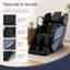 Fauteuil inclinable de massage chauffant bleu