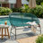 CONDESSA OUTDOOR PATIO WICKER LOVE SEAT, GREEN PE RATTAN & IRON FRAME, SET OF 1-556608507