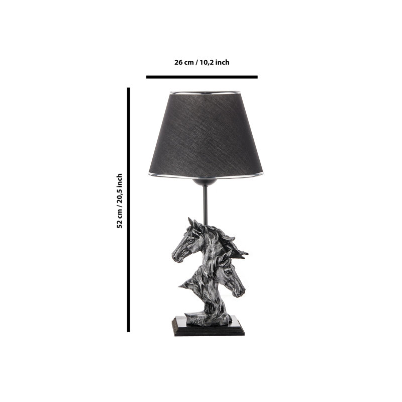 Lampe de table Darabont, gris, Noir