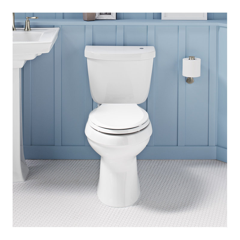 Cimarron Impressions 2 Piece Touchless Toilet with Aquapiston Flushing Technology, White