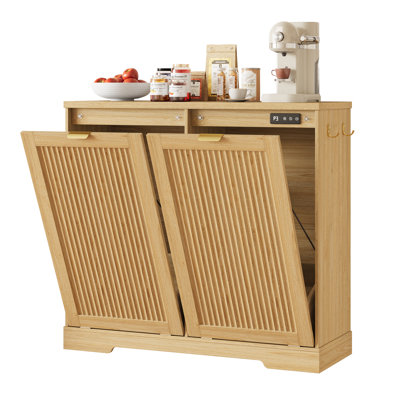 Armoire poubelle 2 x 13 gallons à double inclinaison - Désodorisation