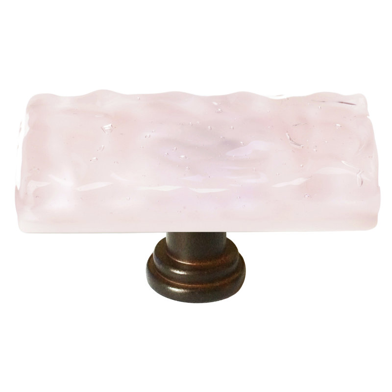 Poignée d'armoire en verre Glacier, Bronze huilé