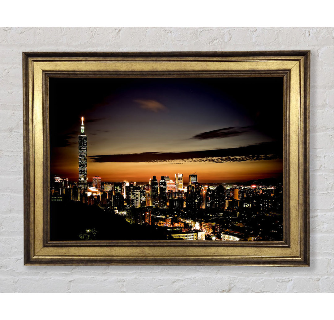 Skyline von Taipeh - Einzelne Bilderrahmen Kunstdrucke