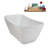 59" Streamline Soaking Freestanding Tub and Tray With Internal Drain-112235457