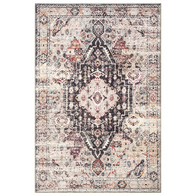 GLN Rugs Vintage Collection - Machine Washable Area Rug, Vintage Washable Rug, Non Slip Area Rug, Low Pile Living Room Rug, Bedroom Rug, Bathroom Rug - Easy Clean (Multicolor Rug)