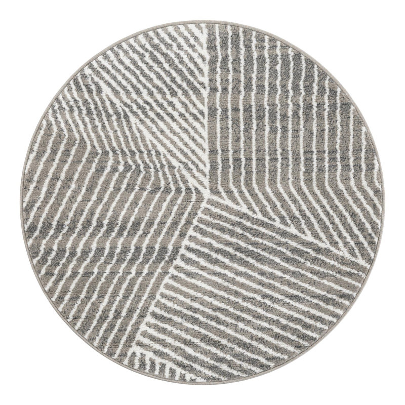 Latitude Run® Orkla Nikolis Rug Gray, Round 4'1"