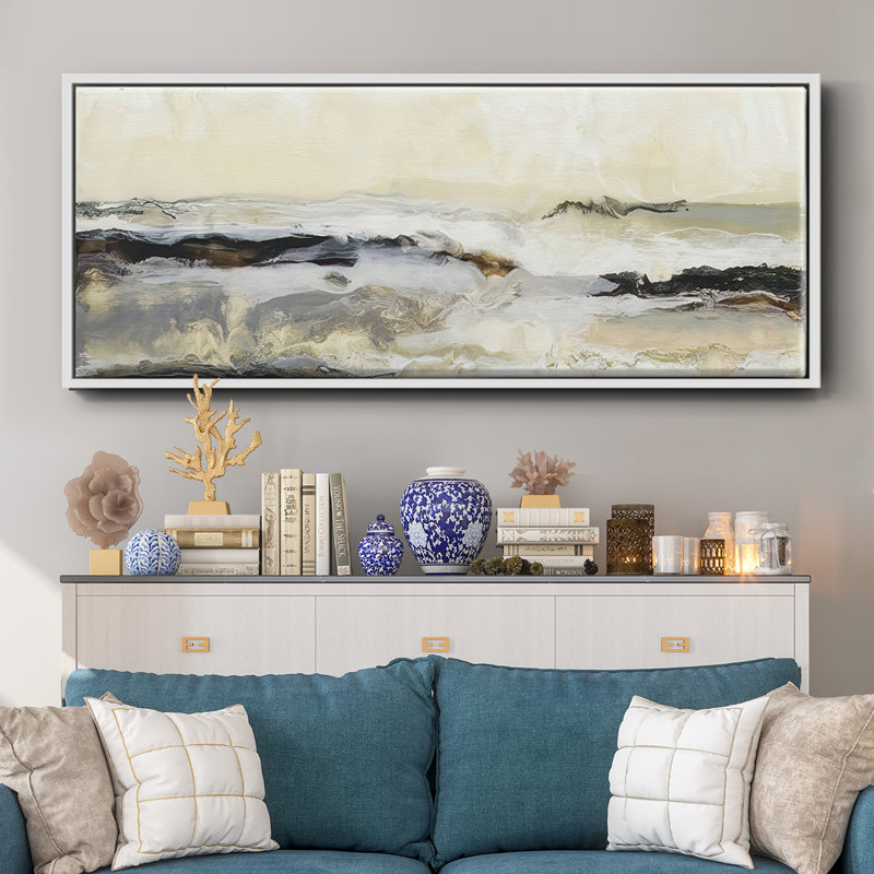 Joyeux horizon I - toile encadrée, H 8 po x l 20 po