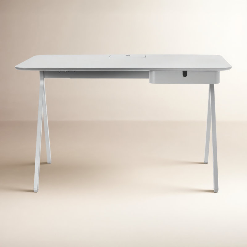 Bureau à clés, Gris clair, H 29 po x l 48 po x P 24 po