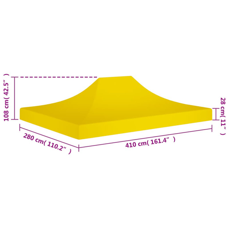 Avalene 4m x 3m Party Tent, Yellow