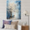 Indigo Intrigue arbre blanc sur toile
