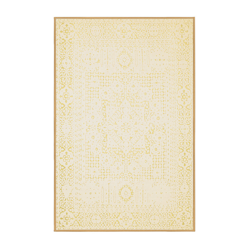 Washable Abstract Indoor Rug, Rectangle 6' x 9'