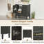 Ensemble de meuble-lavabo compact 30 po: 3 tiroirs, fermeture en douceur, poignées dorées - idéal pour les petites salles de bain-1905021088