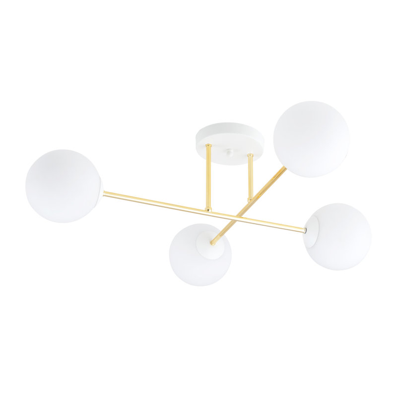 Wisby 4 - Light Dome Chandelier, White, White