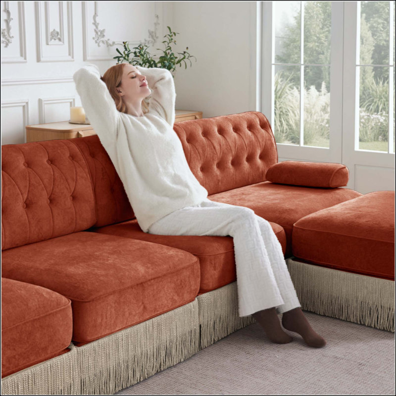 Canapé Chesterfield, Rouge