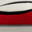 Tapis géométrique tissé à la machine Currelly en rouge / noir / gris-1097628445