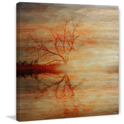 " Red Leafs " by Parvez Taj Painting Print