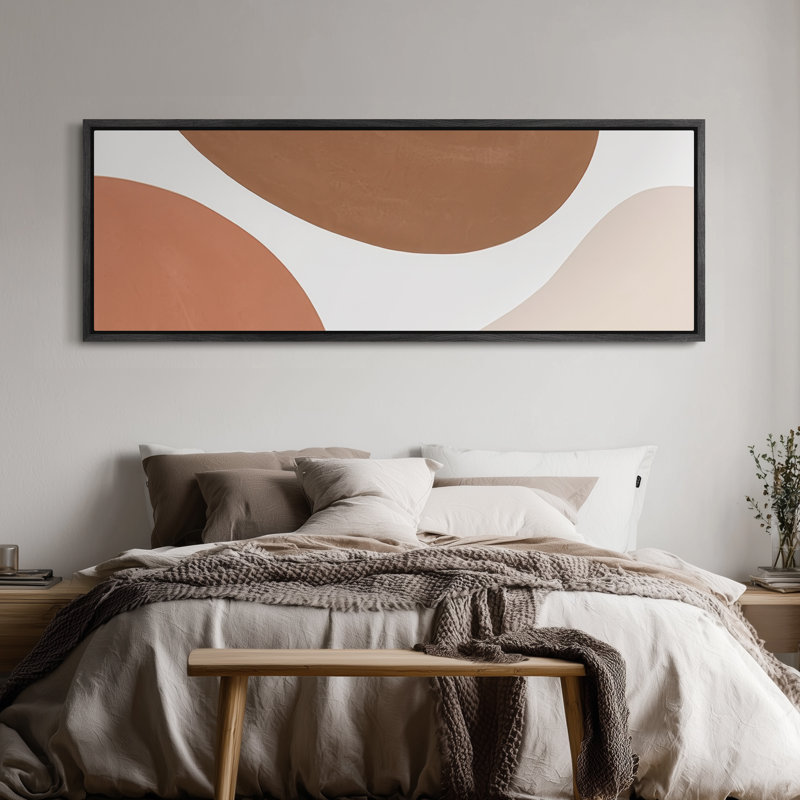 Très grand art mural rétro encadré pour art classique, H 20 po x l 60 po, Noir
