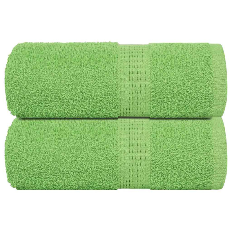 Sawiki 100% Cotton Bath Towels, Apple green, Soap Towel - 2 Pack