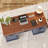 Clabe 55'' Farmhouse Executive Desk with Drawers, File Cabinet and Power Outlets-1392905389