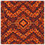 Couvre-lit matelassé orange à motif tribal toutes tailles-128737012