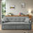 3 In 1 Convertible Sleeper Sofa Bed With Reclining Backrest, Pillows And Side Pockets-1096846721
