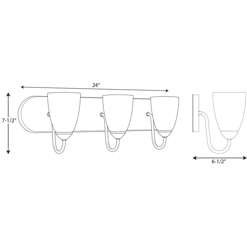 3 - Light Dimmable Vanity Light