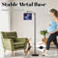 Lampe sur pied à arc avec abat-jour réglable, forêt thaïlandaise, cascade, arbres mauves, paysage, cascade, lampe sur pied, 3 températures de couleur, intensité variable, grand mât avec interrupteur au pied pour la chambre à coucher