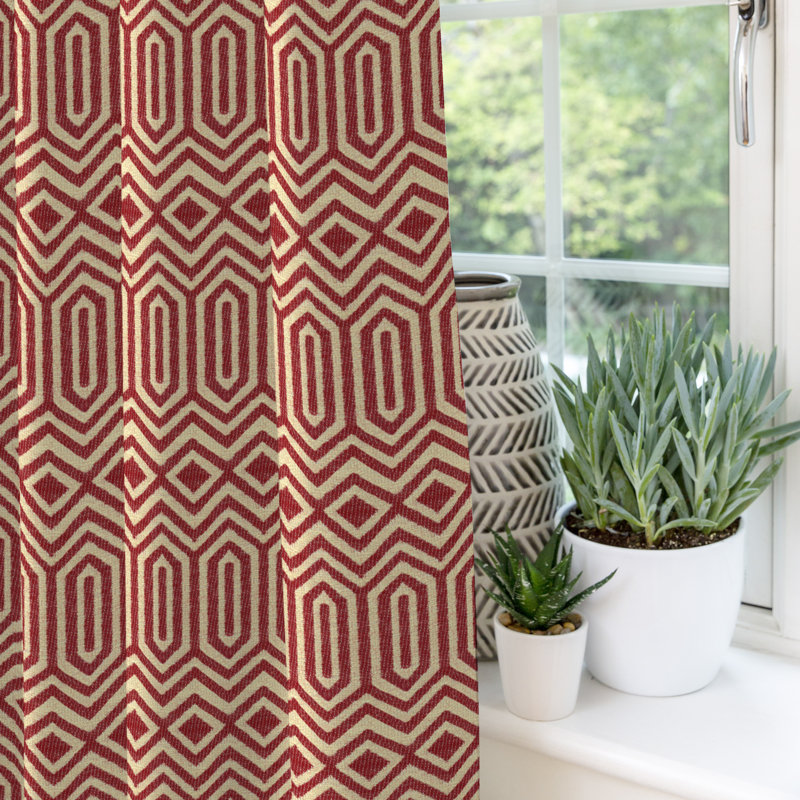 Wescott Blackout Curtain Pair, Red, Width 182 x Drop 228 cm