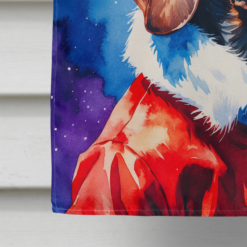 Drapeau de maison de Noël chocolat caniche chocolat, Braque allemand