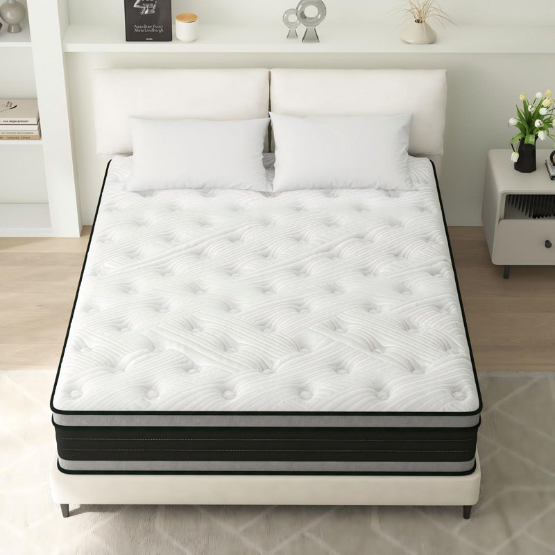 14'' Medium Firm Hybrid Pillow Top Mattresses In a Box, Twin