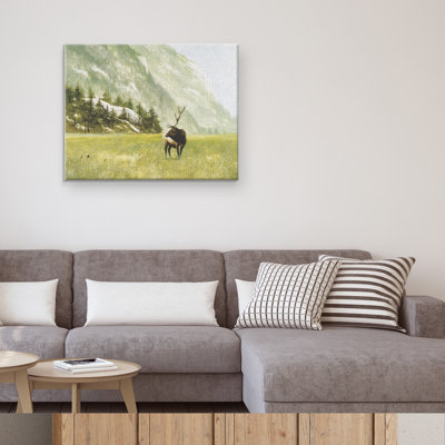 «Morning Call Of An Elk», reproduction sur toile tendue