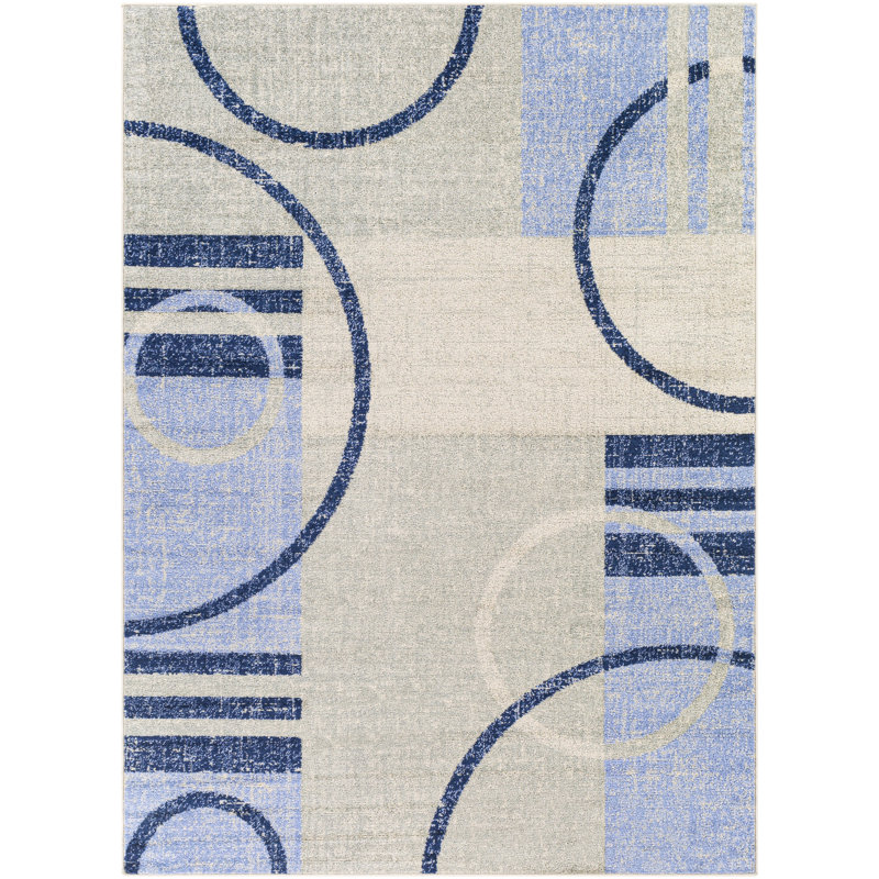 Broyles Abstract Indoor Rug, Rectangle 6'7" x 9'