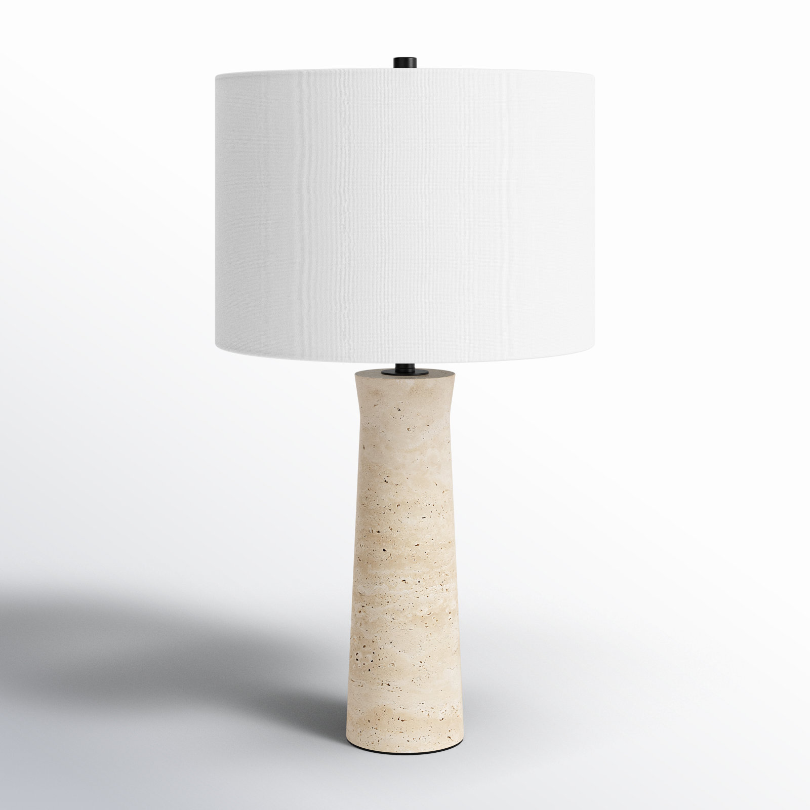 Murano Stone Table Lamp, Ivory
