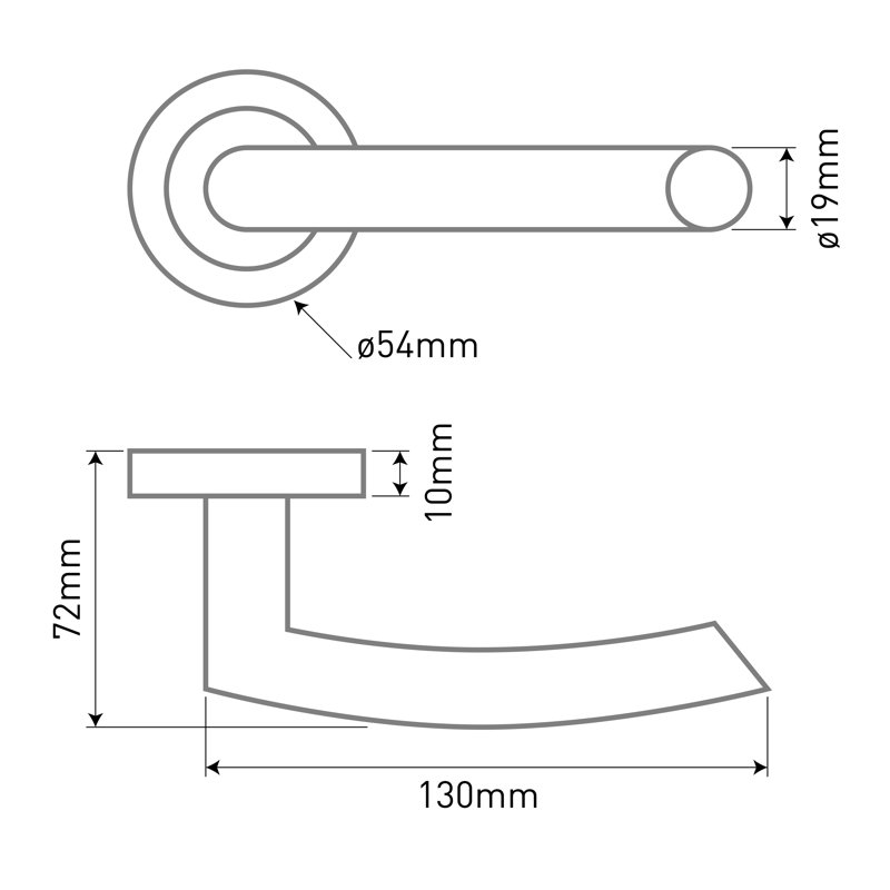 Raven Privacy Door Handle Kit