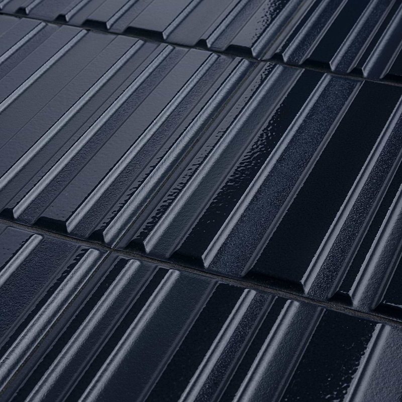 Sydney 8x16 3D Mixed Finish Ceramic Tile, Blue