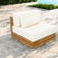Chaises longues de patio surdimensionnées, ensemble moderne en bois d'acacia pour la maison extérieure