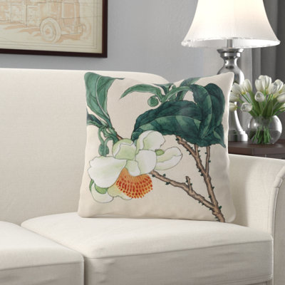 Floral Reversible Throw Pillow