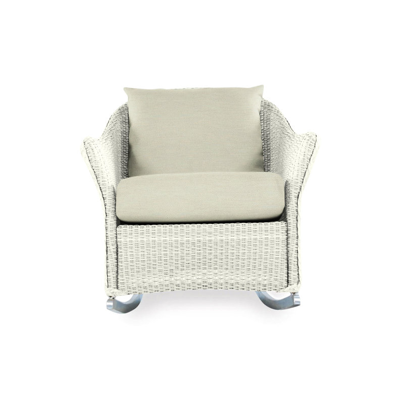 Weekend Retreat Outdoor Rocker Chair, Demo Oatmeal, Ivory