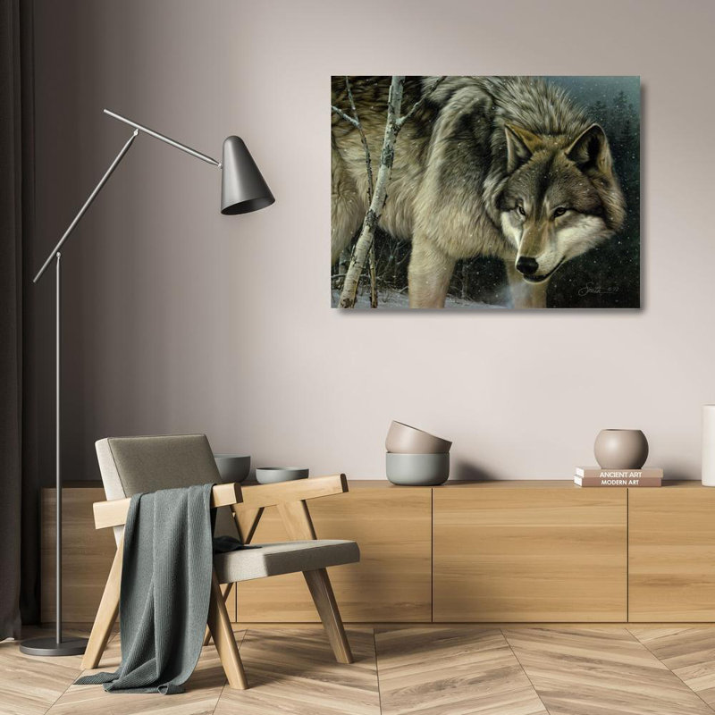 Portrait de loup, H 18 po x l 24 po