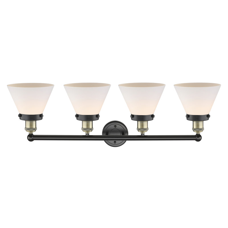 Thorgard 4 - Light Dimmable Vanity Light, Matte White, Black Antique Brass