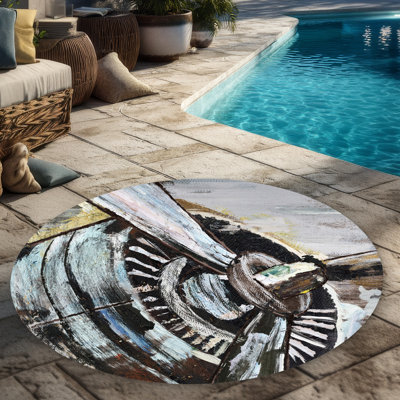 Airplane Propeller Rug - Aviation Living Room Decor | Outdoor Use