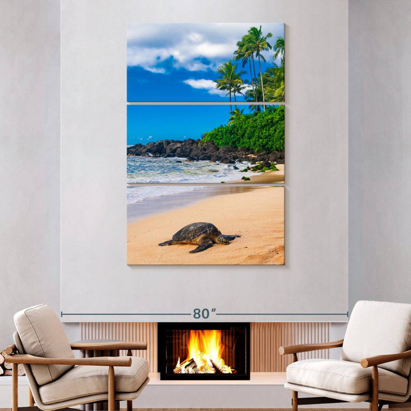 Brampt Honu Sea Turtle, 74" H x 48" W